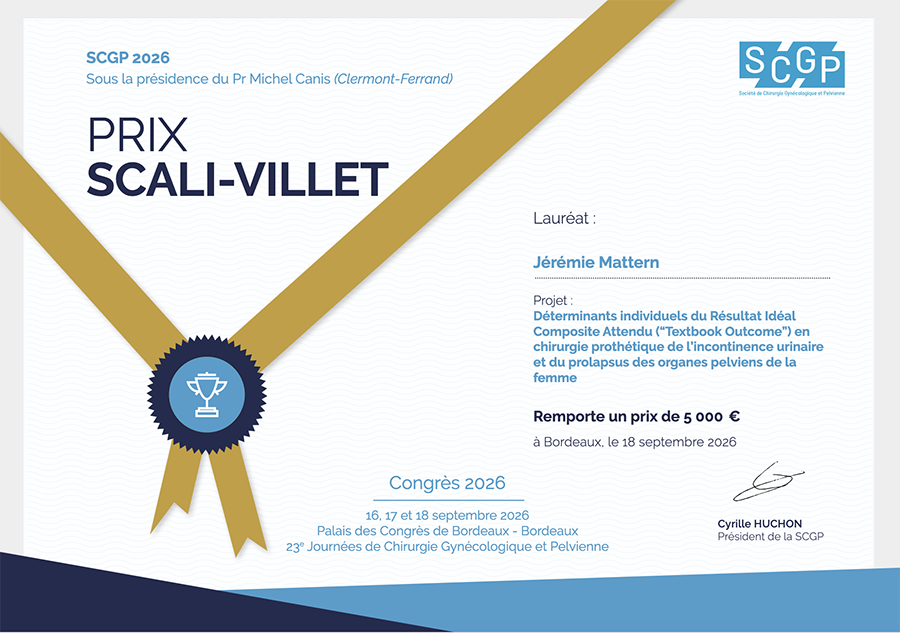 Diplôme Prix Scalli Villet 2026