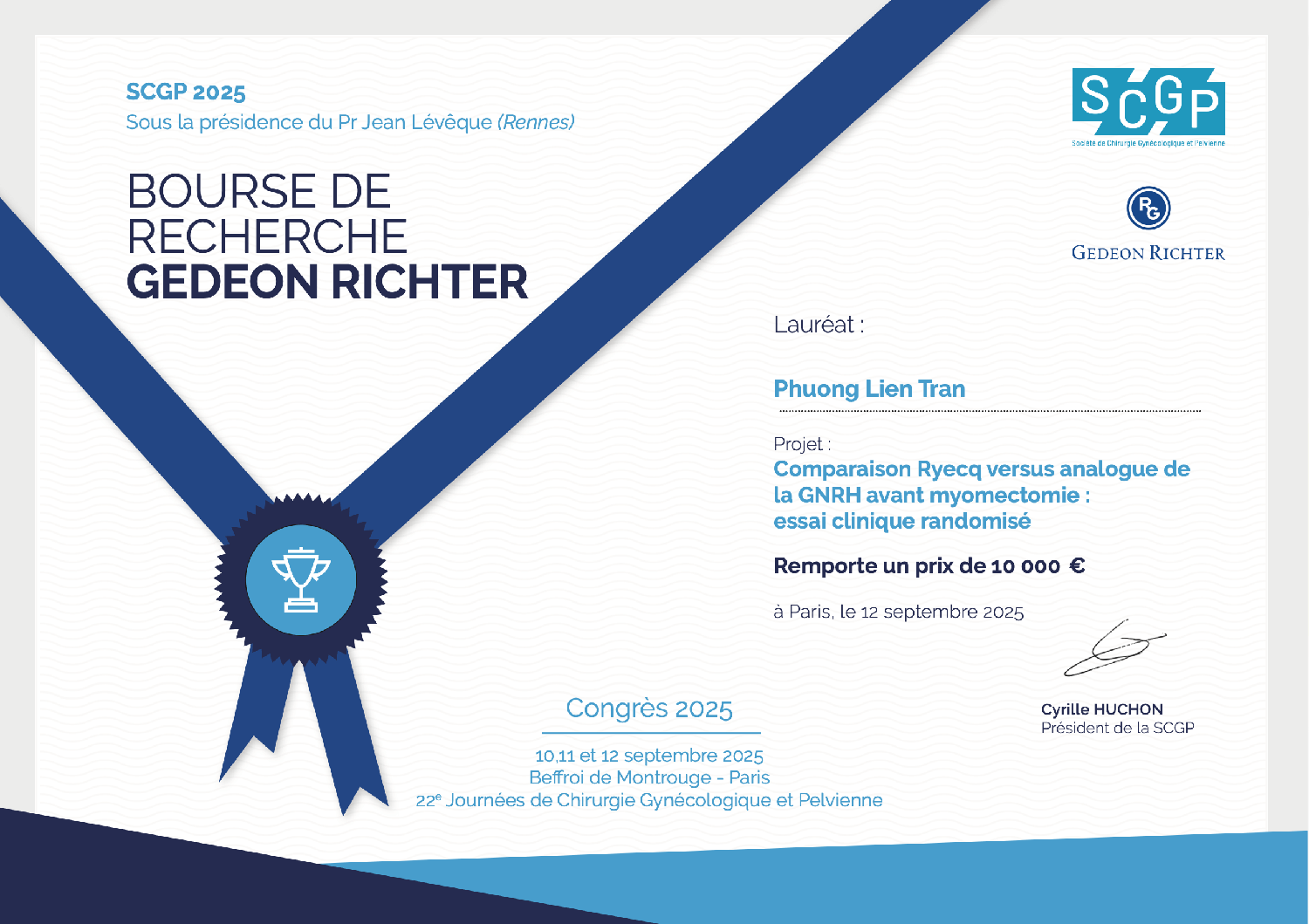 Bourse de recherche Gedeon Richter 2025
